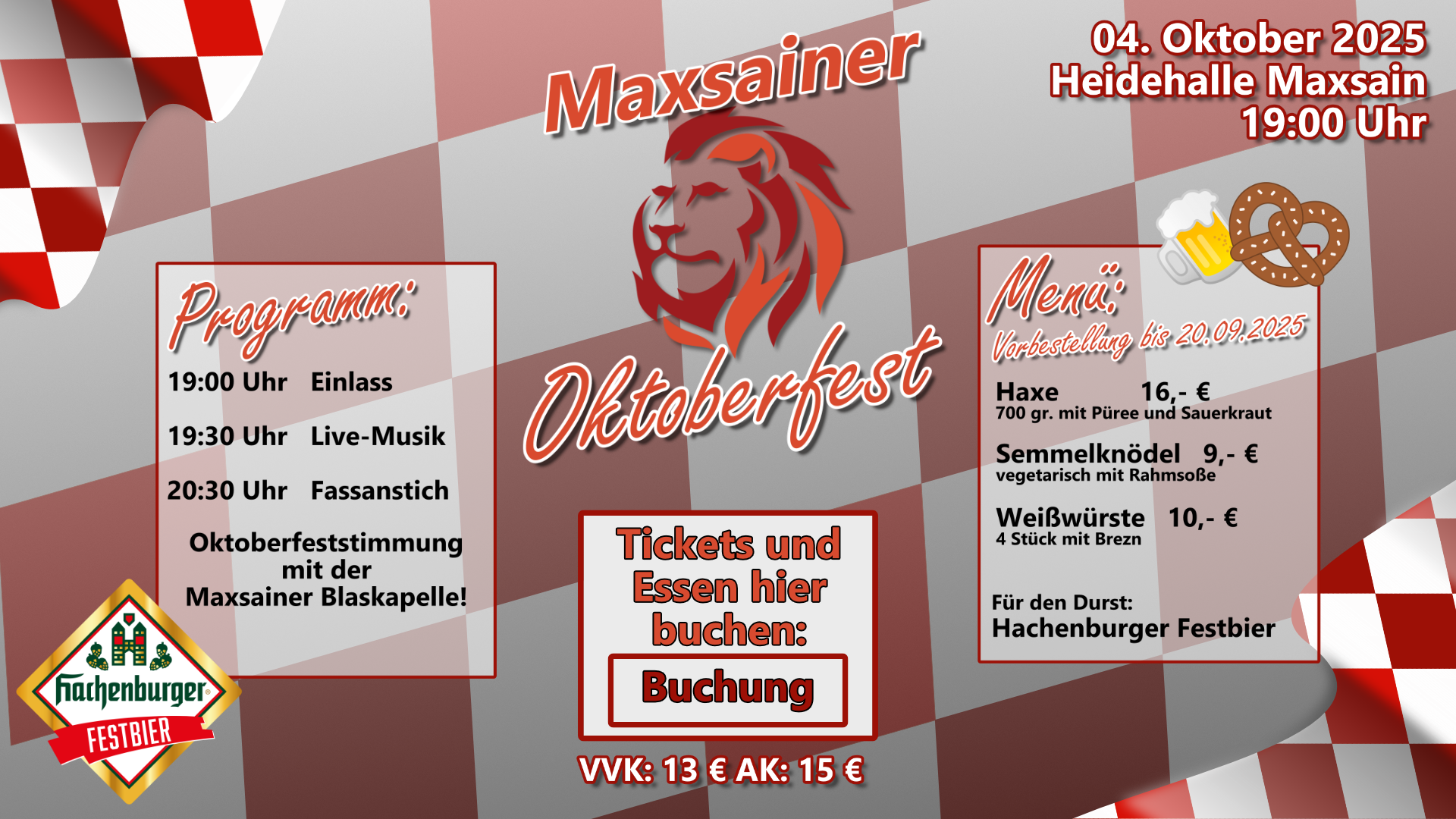 Kartenvorverkauf ab 05.07.2025